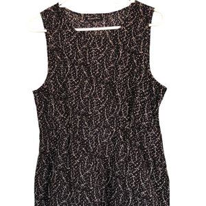 Madewell BROADWAY & BROOME  Cotton Black Print  Dress  Size 12